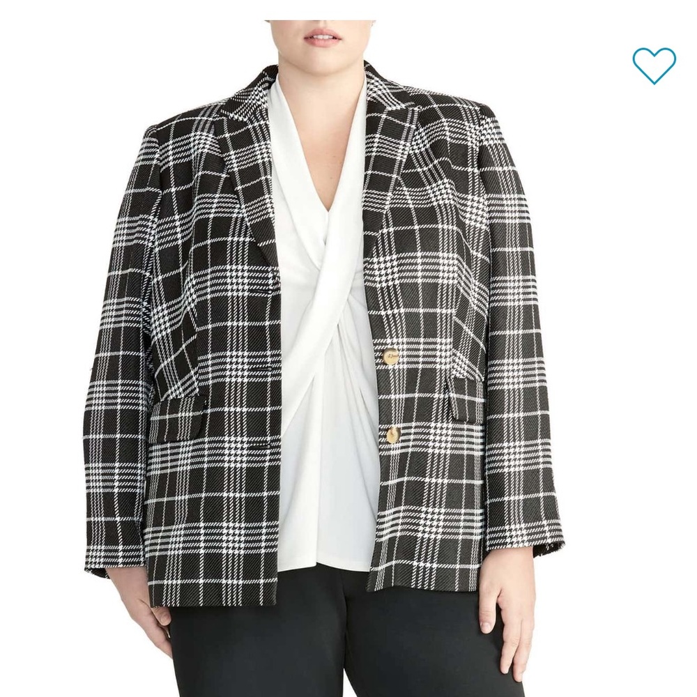 Rachel Roy Plaid Blazer, 14W, New!